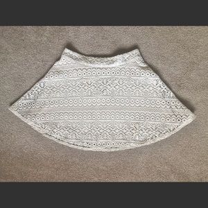 Cream skater skirt